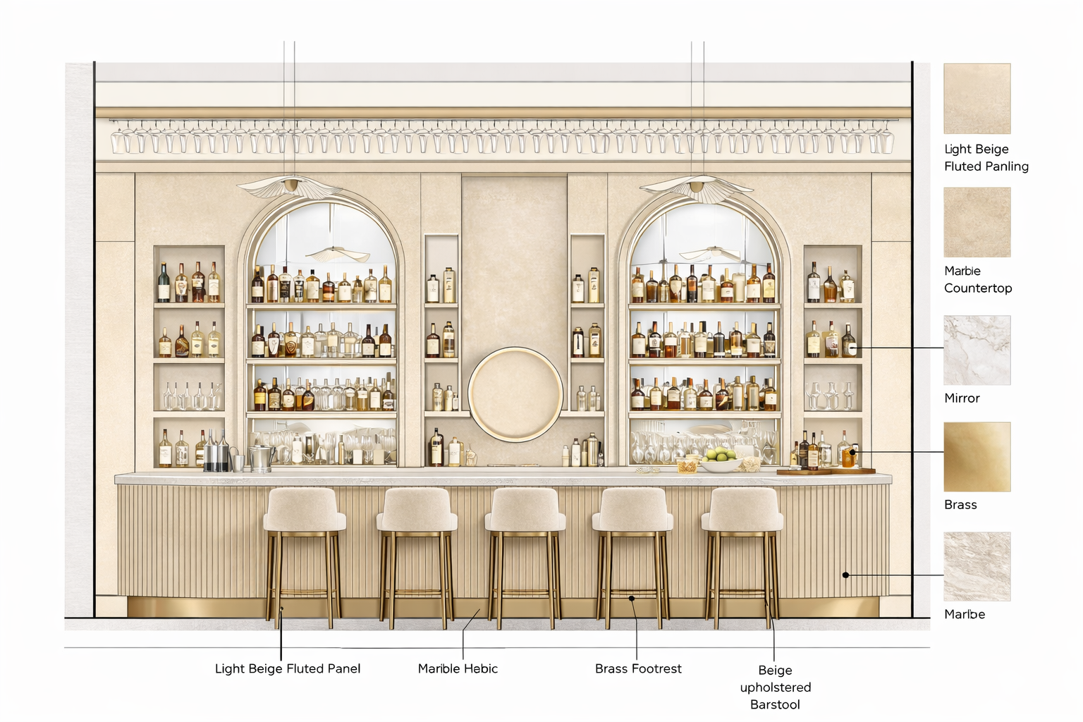 Restaurant interior design by Studio013